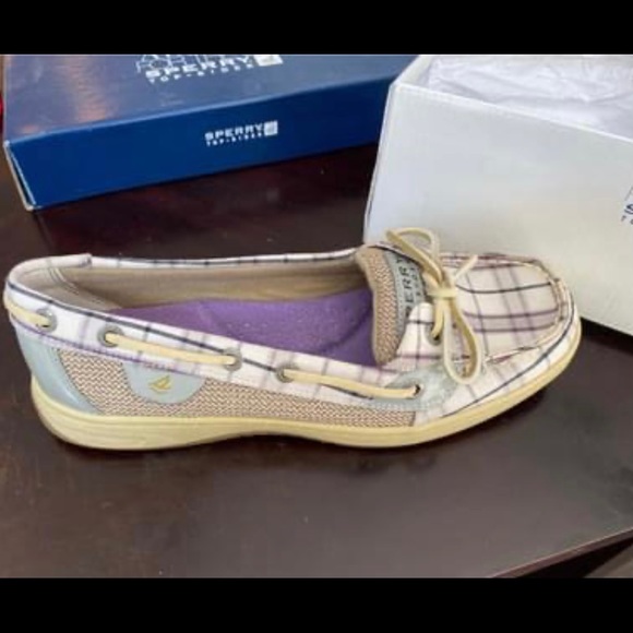 Brand new in box. Sperry Angelfish “Grey Plaid” - Picture 2 of 9